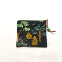 Garden Toile Padded Zipper Pouch / Coin Purse / Gadget / Cosmetic Bag