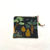 Garden Toile Padded Zipper Pouch / Coin Purse / Gadget / Cosmetic Bag