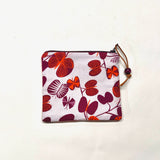 Mod Moths Plum Padded Zipper Pouch / Coin Purse / Gadget / Cosmetic Bag