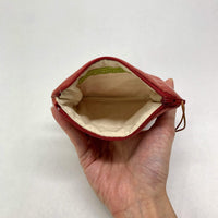 Partridge Berry Metallic Padded Zipper Pouch / Coin Purse / Gadget / Cosmetic Bag
