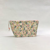 Wildflowers Pink Small Zipper Pouch Gadget Case Cosmetics Project Bag