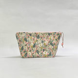 Wildflowers Pink Small Zipper Pouch Gadget Case Cosmetics Project Bag