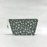 Rosa Black Small Zipper Pouch Gadget Case Cosmetics Project Bag