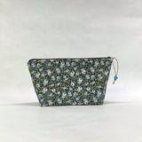 Rosa Black Small Zipper Pouch Gadget Case Cosmetics Project Bag
