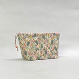 Wildflowers Pink Small Zipper Pouch Gadget Case Cosmetics Project Bag